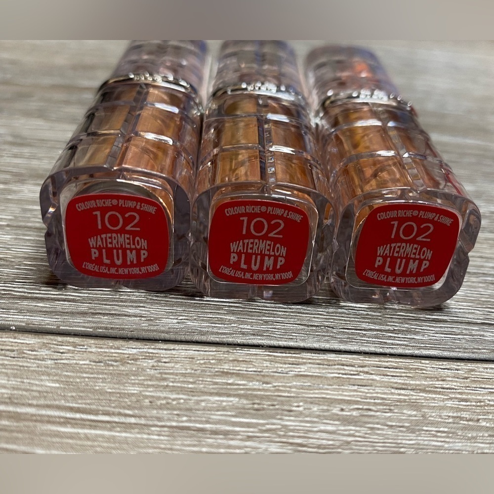 3X LOréal Lipstick Bundle 102 Watermelon Plump